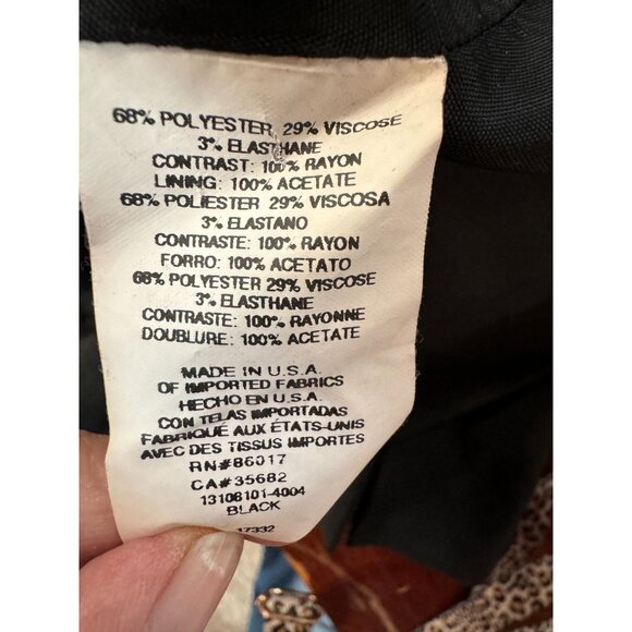 Bebe Satin Waisted Jacket Size 4 Black Polyester Blend - Picture 12 of 16